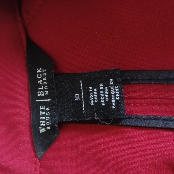 White House Black Market Blazer Jacket Womens Raspberry Gold Rayon Blend Pockets - Picture 7 of 8